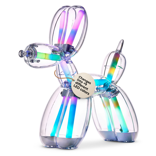 Lexon BALLOON DOG LAMP multicolor hordozható LED asztali lámpa, átlátszó polikarbonát burkolattal