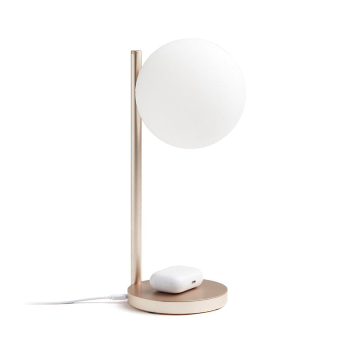 Lexon BUBBLE LAMP LED beltéri asztali lámpa vezeték nélküli töltővel, AirPods tokkal
