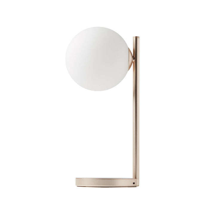 Lexon BUBBLE LAMP LED beltéri asztali lámpa, aranyszínű kivitelben, oldalnézetben