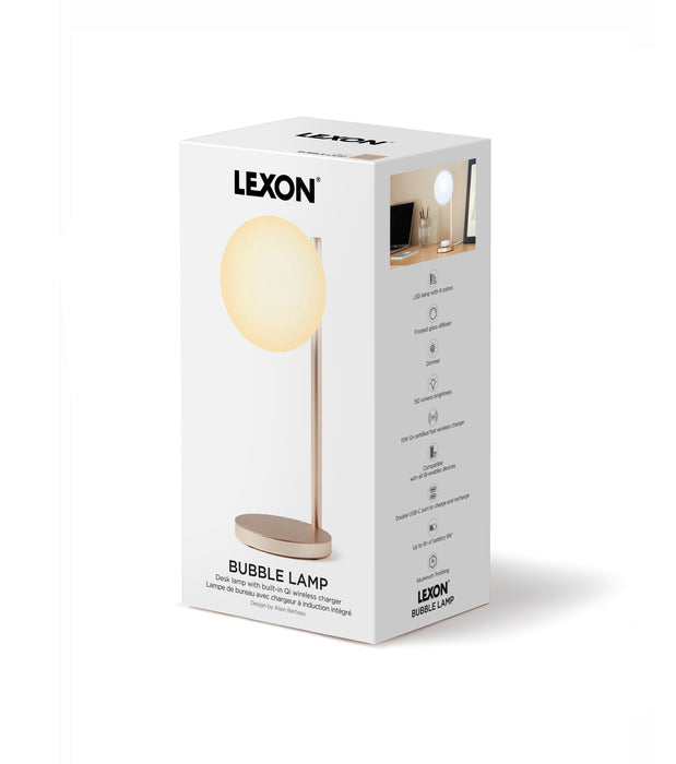 Lexon BUBBLE LAMP LED beltéri asztali lámpa csomagolása, aranyszínű kivitelben
