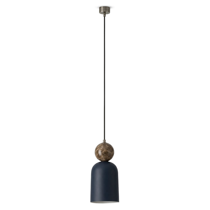 BELL függőlámpa a Bazzikoshop kínálatában, Aromas del Campo, éjkék kerámiával és barna márványgömbbel