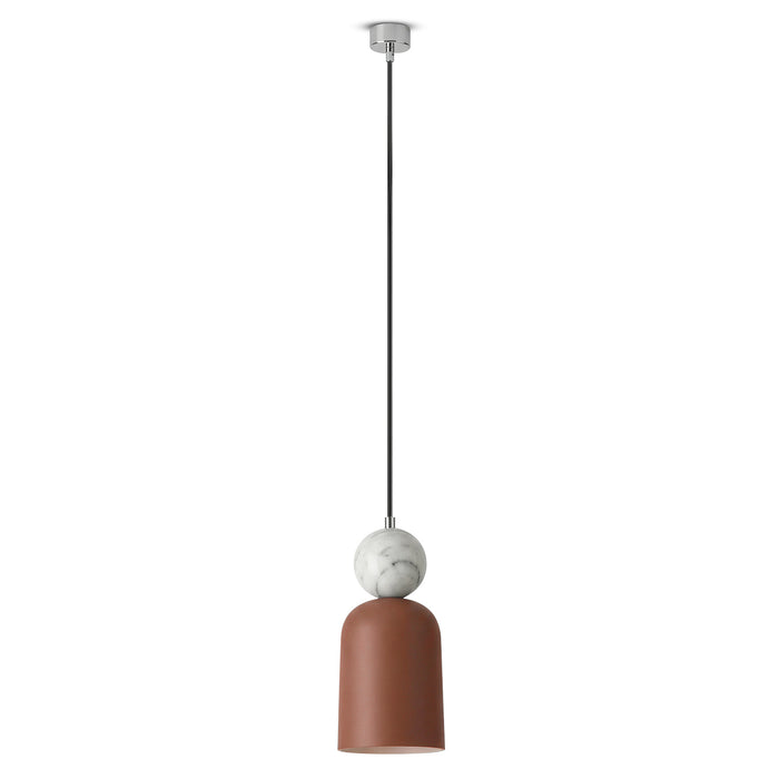 BELL függőlámpa a Bazzikoshop kínálatában, Aromas del Campo, mocca színű kerámiával és fehér márványgömbbel