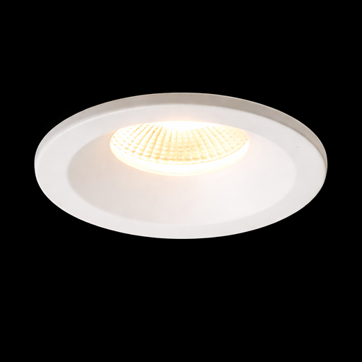 BELLA LED beltéri süllyesztett mennyezeti lámpa a Bazzikoshop kínálatában, Rendl Light, bekapcsolt állapotban sötét háttér előtt
