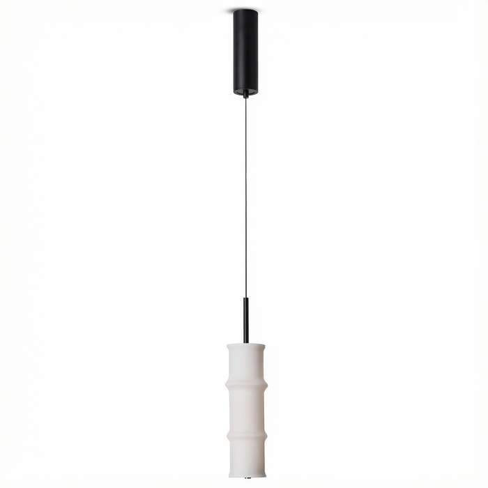 CANNA S beltéri függőlámpa a Bazzikoshop kínálatában, Aromas del Campo, fekete kivitelben bambusz mintás üveggel