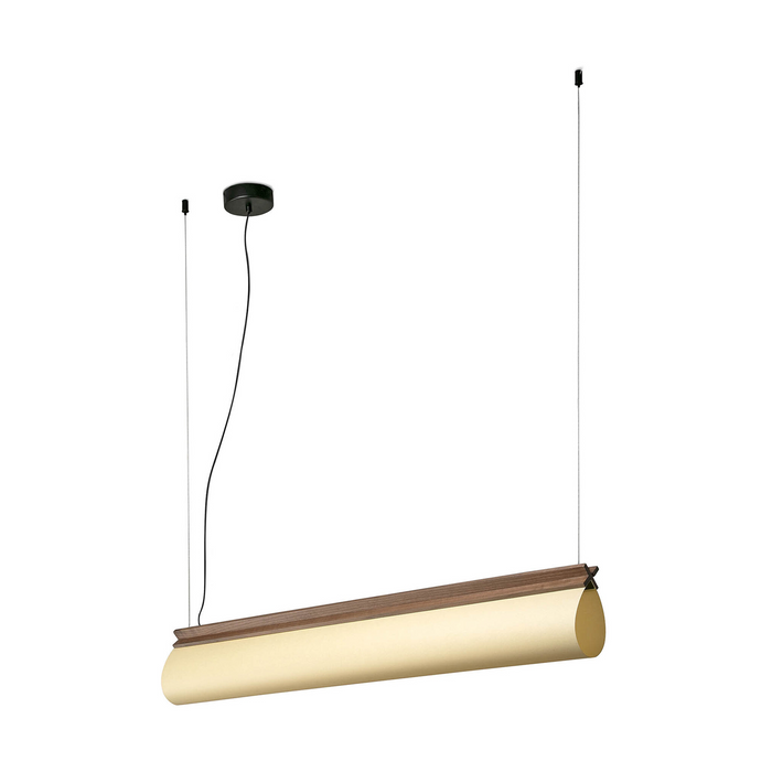 CATA Walnut lineáris függőlámpa a Bazzikoshop kínálatában, Faro Barcelona, diófa kivitelben