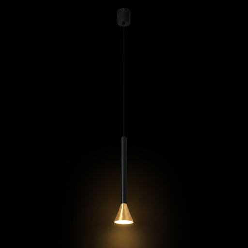 DANKA LED függőlámpa a Bazzikoshop kínálatában, Faro Barcelona, bekapcsolt állapotban sötét háttér előtt