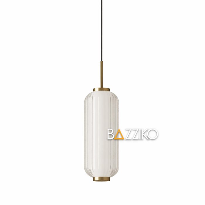 ELMA S beltéri függőlámpa a Bazzikoshop kínálatában, Aromas del Campo, arany kivitelben bordázott opál üveggel