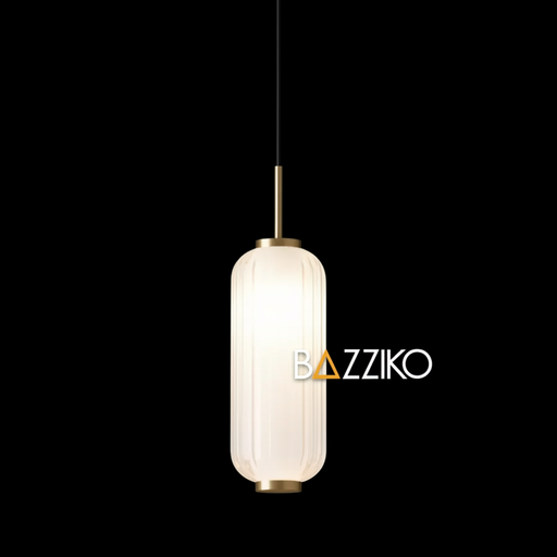ELMA S beltéri függőlámpa a Bazzikoshop kínálatában, Aromas del Campo, bekapcsolt állapotban sötét háttér előtt