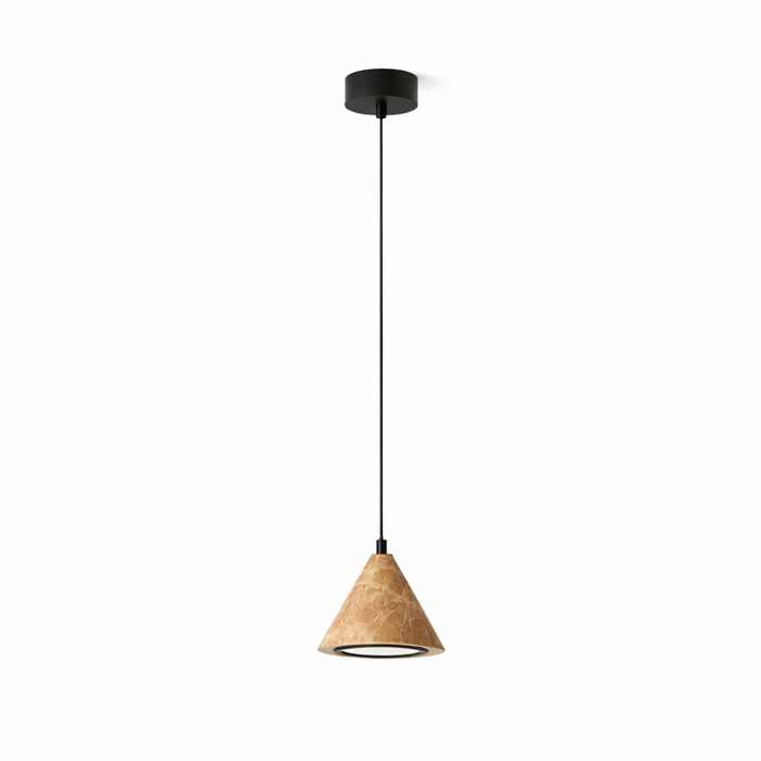 ICONIC beltéri függőlámpa a Bazzikoshop kínálatában, Aromas del Campo, fekete szerelvénnyel márvány kúpos búrával