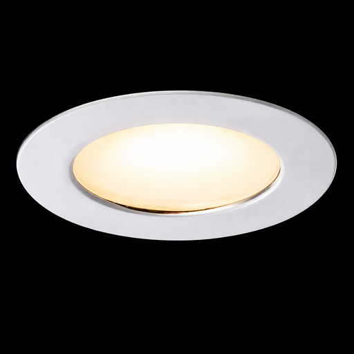 INEZ R recessed mini mennyezeti lámpa a Bazzikoshop kínálatában, Rendl Light, bekapcsolt állapotban sötét háttér előtt