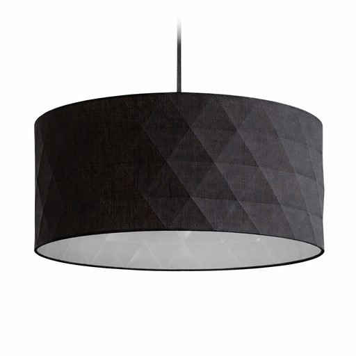 JAKARANDA 40 textil lámpaernyő a Bazzikoshop kínálatában, Rendl Light, sötét geometrikus mintával