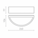LESA kültéri fali lámpa méretrajza a Bazzikoshop kínálatában, Rendl Light, műszaki adatok