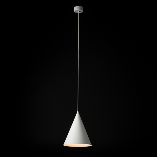 LINA minimalista LED függőlámpa a Bazzikoshop kínálatában, Faro Barcelona, bekapcsolt állapotban sötét háttér előtt