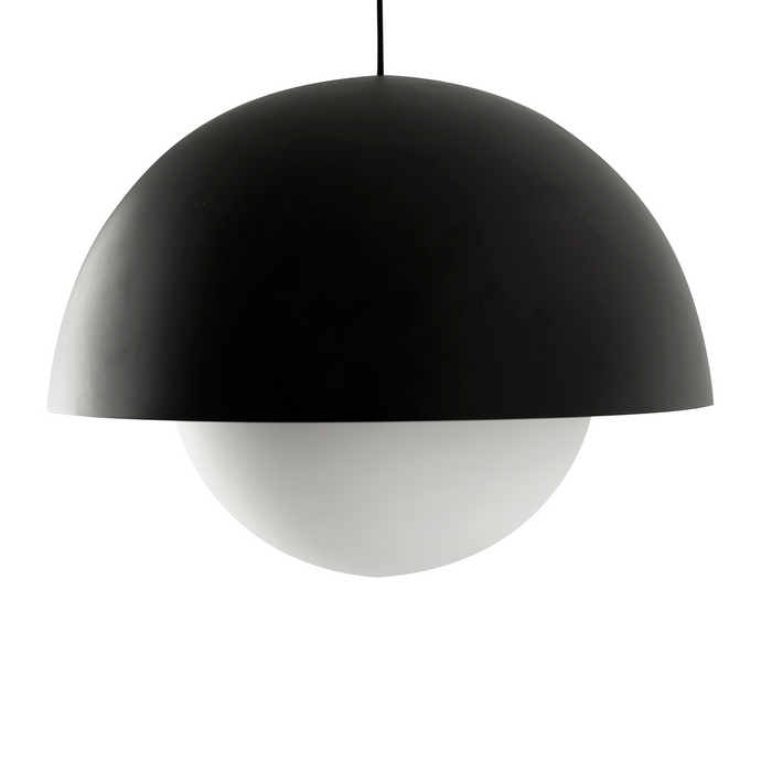 MARISOL modern függőlámpa részlete a Bazzikoshop kínálatában, Faro Barcelona, fekete kivitelben közelről