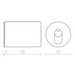 MEMPHIS R LED recessed fali orientációs lámpa méretrajza a Bazzikoshop kínálatában, Rendl Light, műszaki adatok