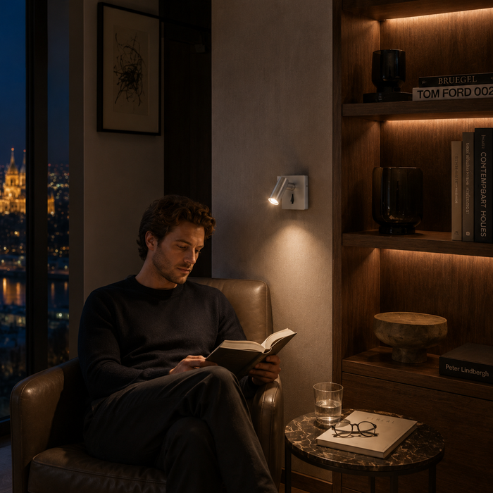 MIG beltéri LED fali spotlámpa nappali enteriőrben a Bazzikoshop kínálatában, Rendl Light
