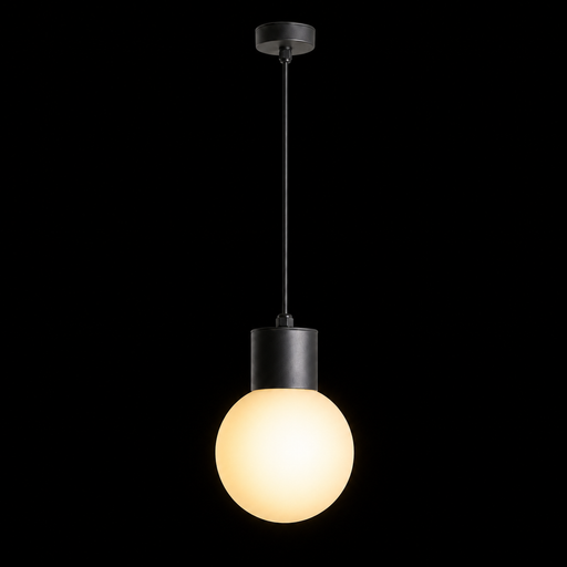 MOON kültéri függőlámpa a Bazzikoshop kínálatában, Faro Barcelona, bekapcsolt állapotban sötét háttér előtt