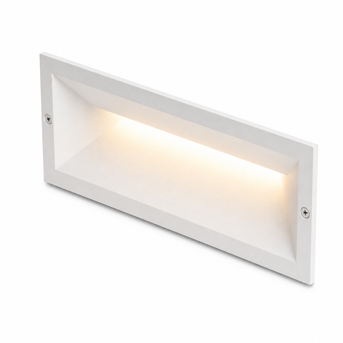 RAGG recessed fali lámpa a Bazzikoshop kínálatában, Rendl Light, fehér kivitelben bekapcsolva