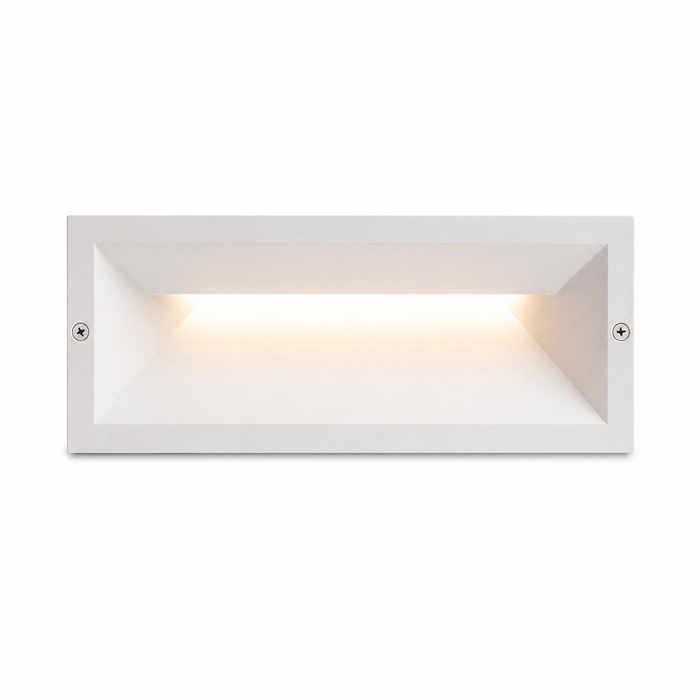 RAGG recessed fali lámpa elölnézetben a Bazzikoshop kínálatában, Rendl Light, fehér kivitelben
