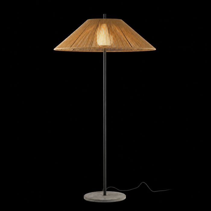 SAIGON OUT C100 kültéri állólámpa a Bazzikoshop kínálatában, Faro Barcelona, bekapcsolt állapotban sötét háttér előtt