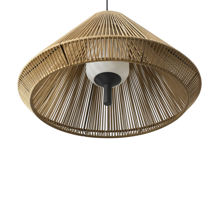 SAIGON OUT C70 kültéri függőlámpa közeli felvételen a Bazzikoshop kínálatában, Faro Barcelona, bézs kivitelben