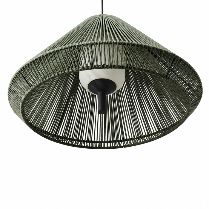 SAIGON OUT C70 kültéri függőlámpa közeli felvételen a Bazzikoshop kínálatában, Faro Barcelona, zöld kivitelben