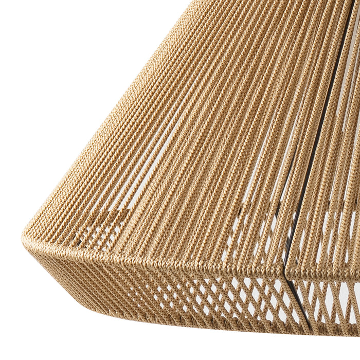 SAIGON OUT C70 kültéri szúrólámpa szövött szerkezetének közeli felvétele a Bazzikoshop kínálatában, Faro Barcelona, bézs kivitelben