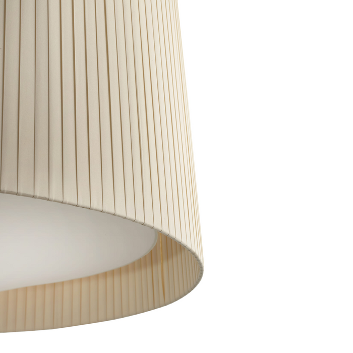 SAMBA 700 beltéri függőlámpa búrájának közelije a Bazzikoshop kínálatában, Faro Barcelona, redőzött textillel