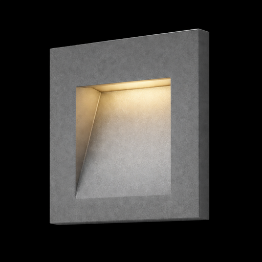 TESS SQ LED kültéri beltéri recessed fali lámpa a Bazzikoshop kínálatában, Rendl Light, bekapcsolt állapotban sötét háttér előtt