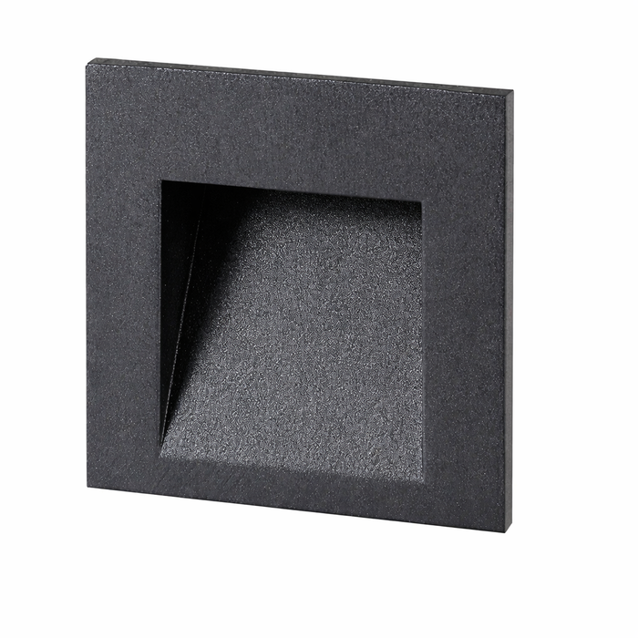 TESS SQ LED kültéri beltéri recessed fali lámpa a Bazzikoshop kínálatában, Rendl Light, fekete kivitelben