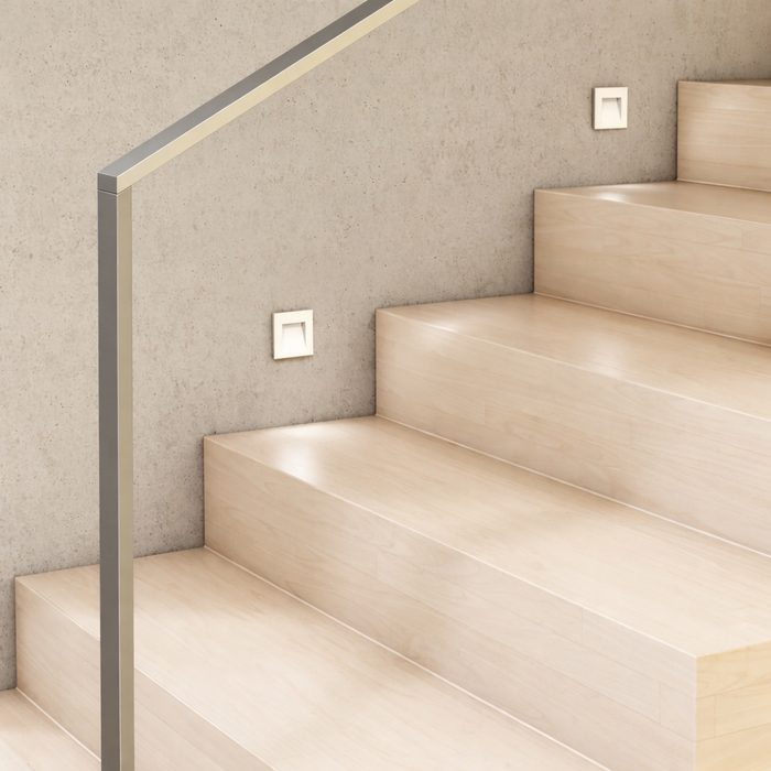 TESS SQ LED kültéri beltéri recessed fali lámpa lépcsőházi enteriőrben a Bazzikoshop kínálatában, Rendl Light