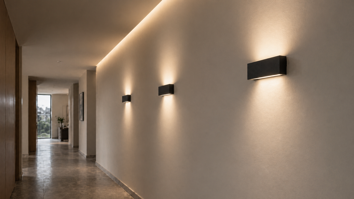 TORINO fel-le kültéri LED fali lámpa a Bazzikoshop kínálatában, Rendl Light, fekete, terasz falára